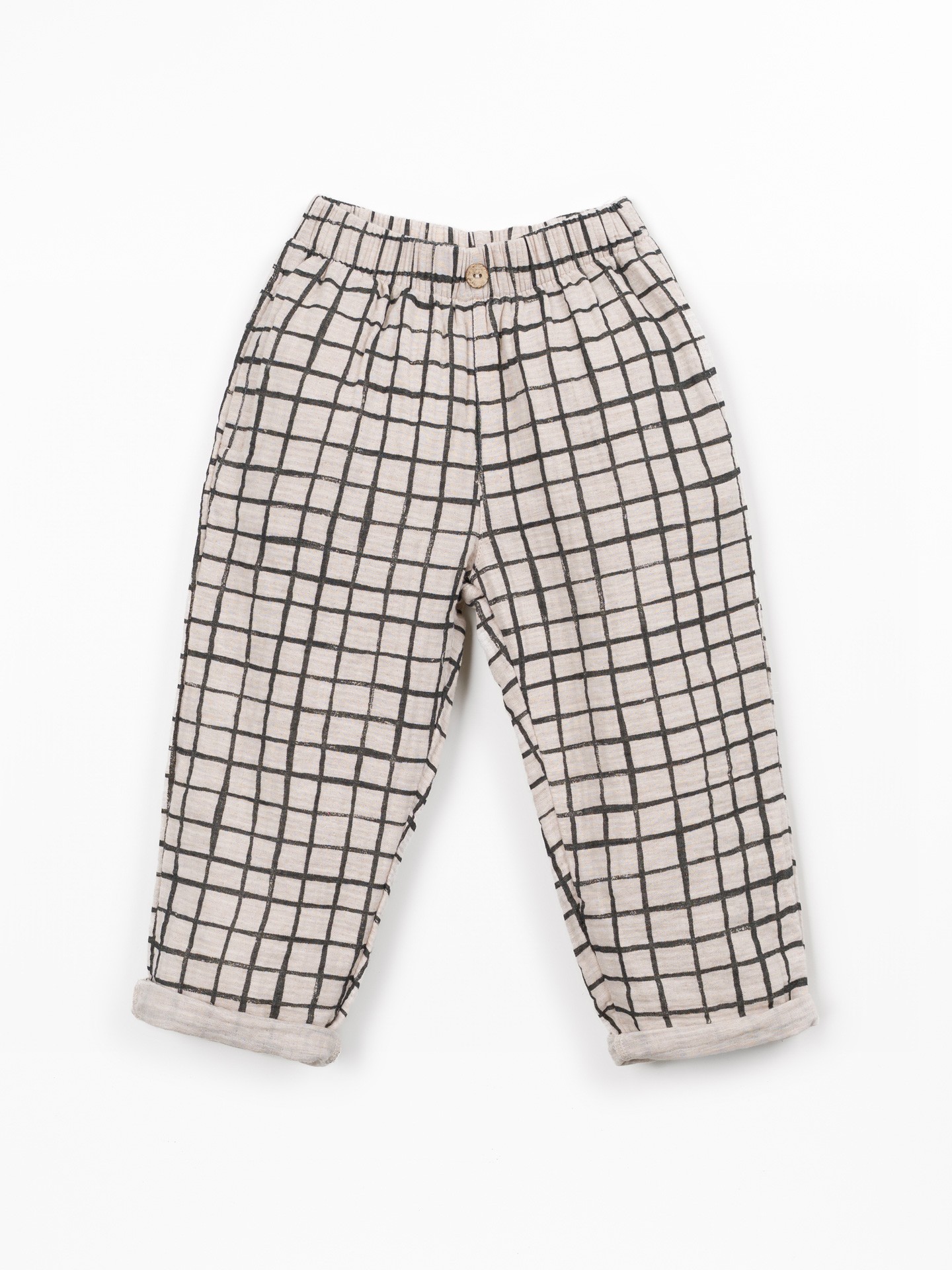 Pantalon en tissu de fibres naturelles