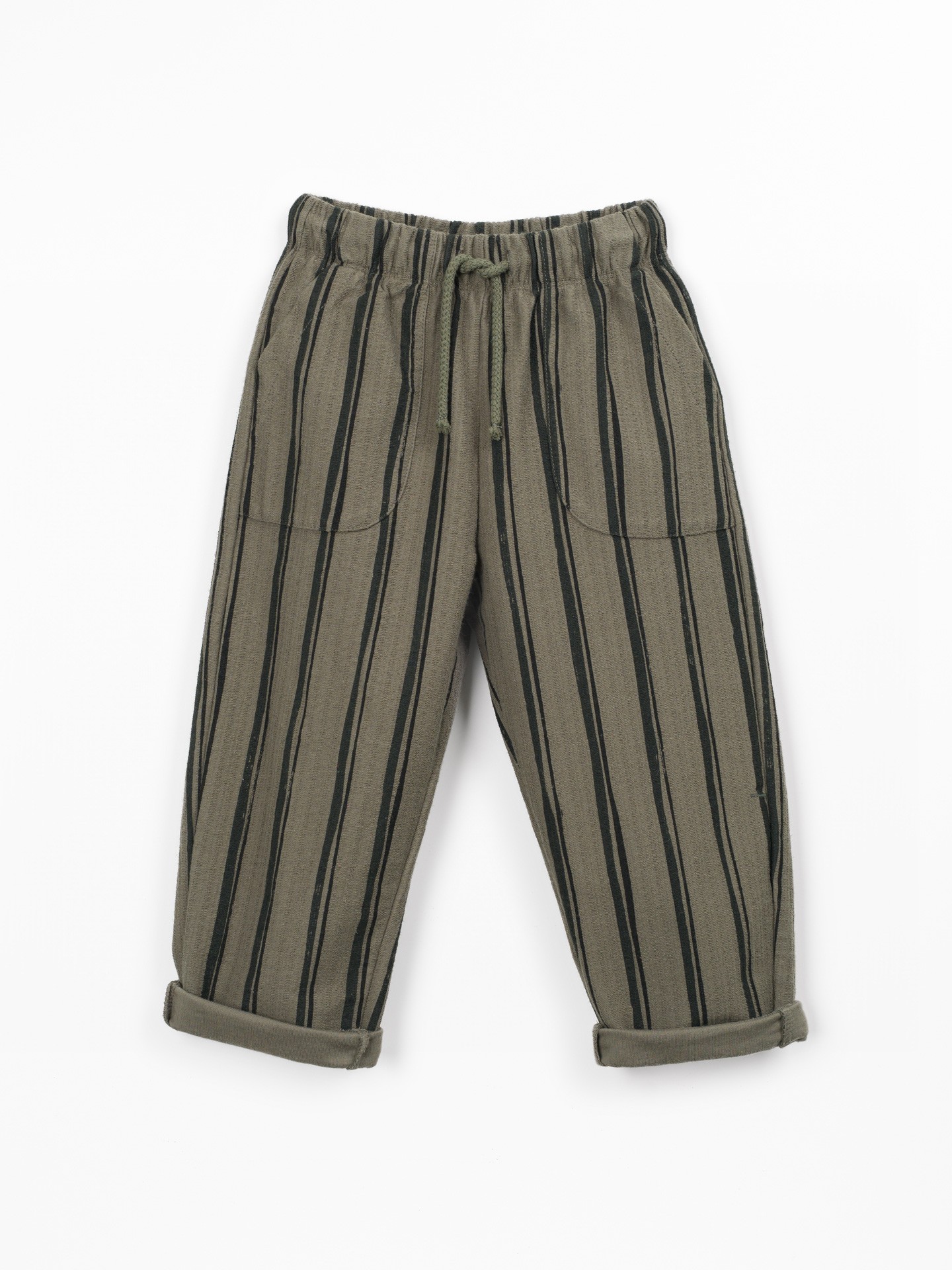 Pantalon en maille à rayures