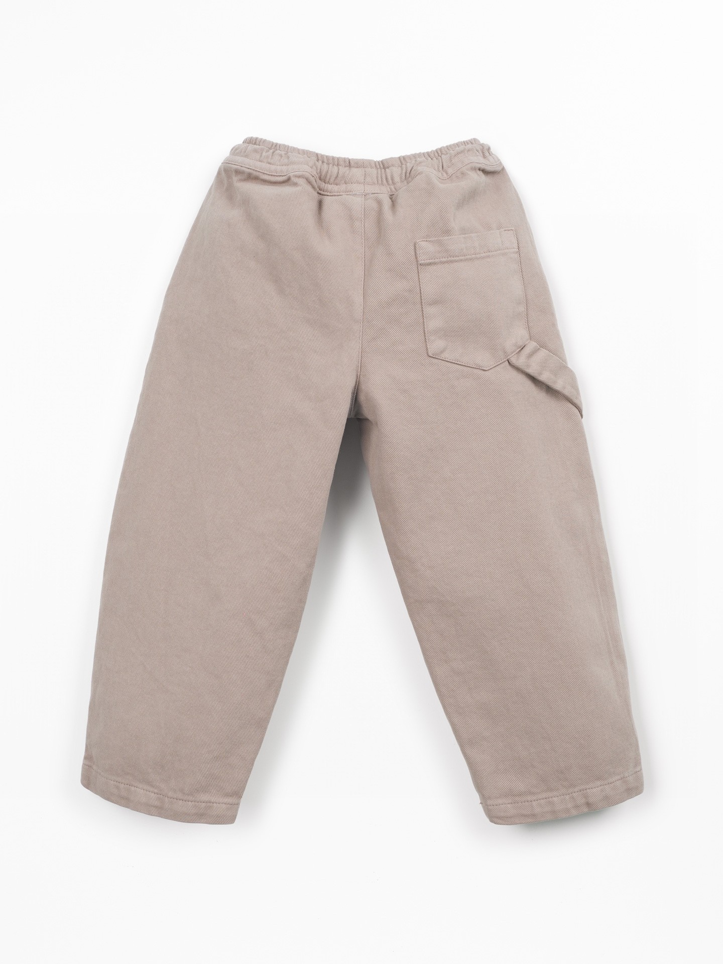 Pantalon en sergé de coton avec taille élastique