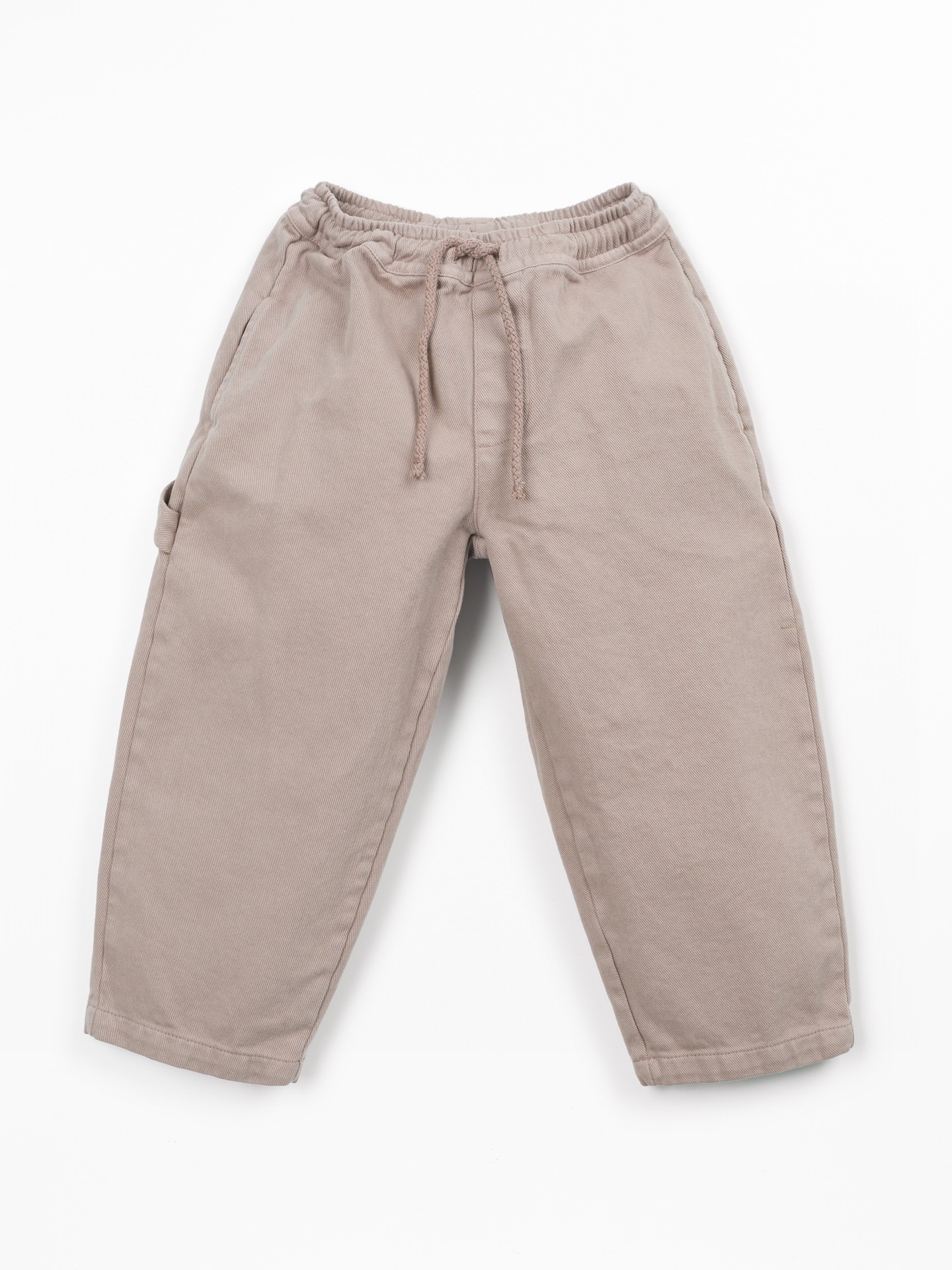 Pantalon en sergé de coton avec taille élastique