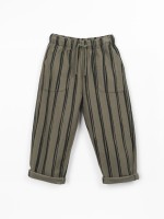 Striped knit trousers