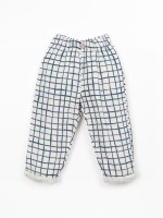 Trousers and fabric in natural fibers