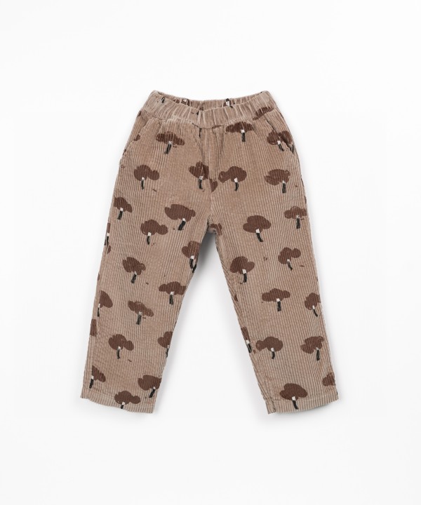 Corduroy trousers in natural fibers