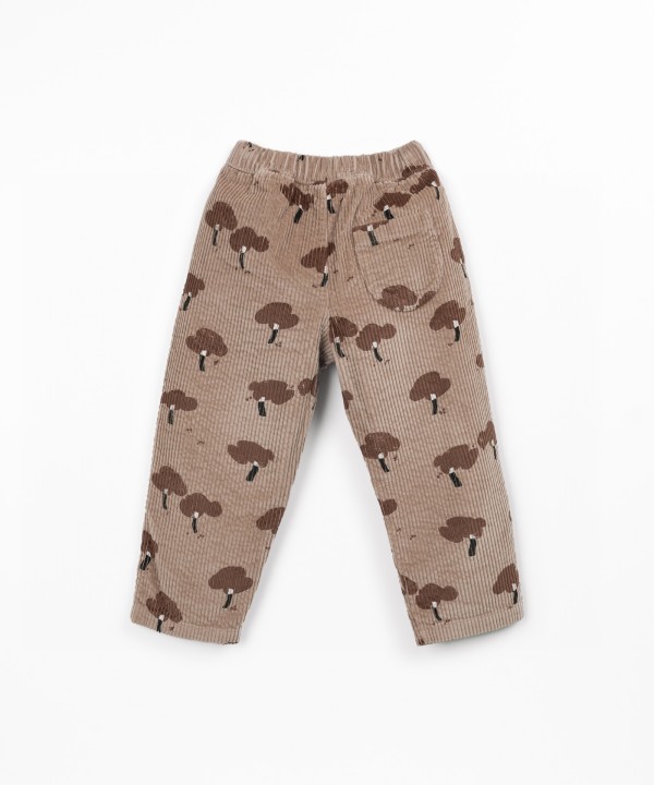 Corduroy trousers in natural fibers