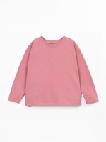 Knitted T-shirt with recycled cotton