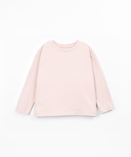 Knitted T-shirt with recycled cotton