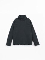 Knit T-shirt with high neck