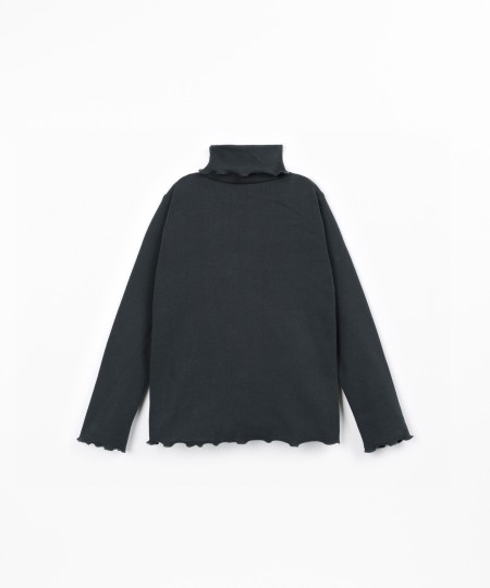 T-shirt en maille à col montant