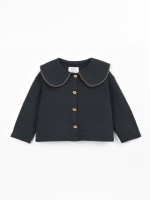 Knitted jacket with collar