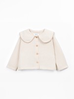 Knitted jacket with collar