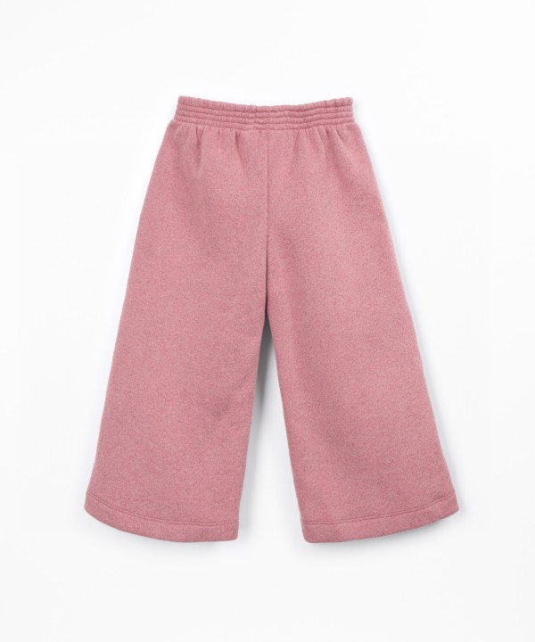 Knit trousers with brushed lining