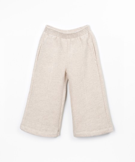 Knit trousers with brushed lining