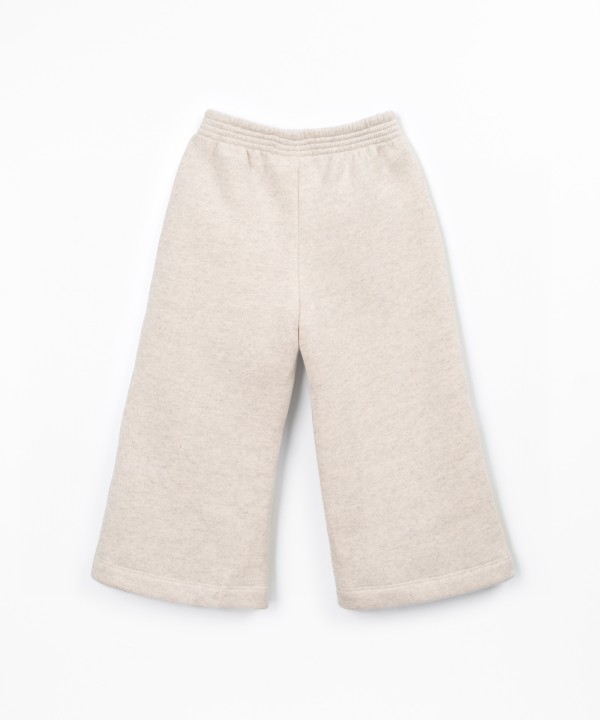 Knit trousers with brushed interior