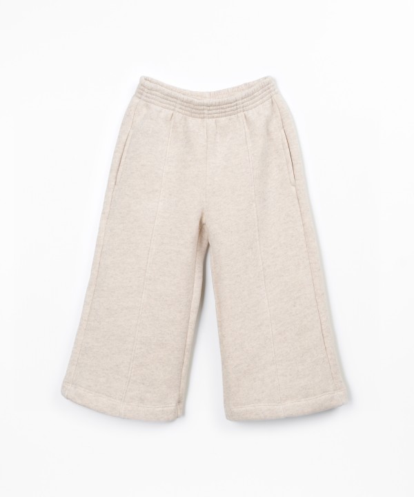Knit trousers with brushed lining
