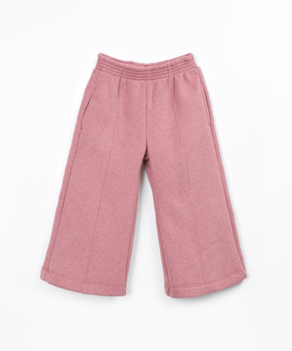 Knit trousers with brushed lining
