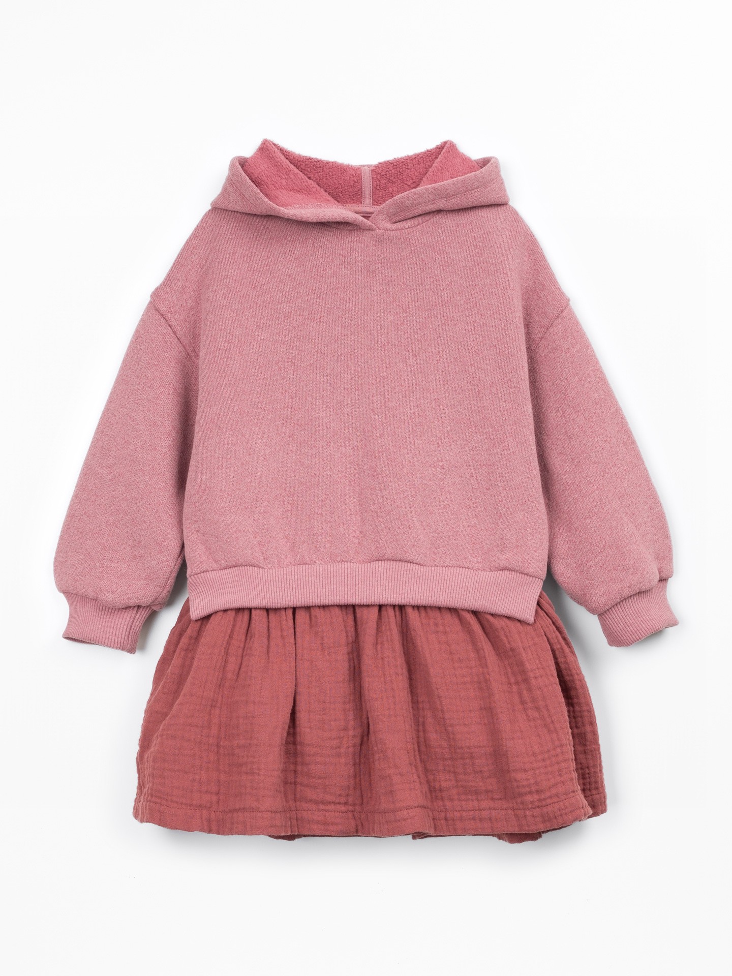 Robe en maille à capuche