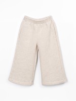 Knit trousers with brushed lining