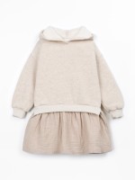 Knitted hooded dress