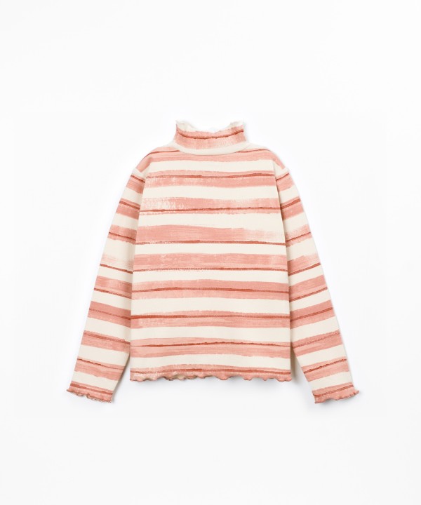 Striped knit T-shirt