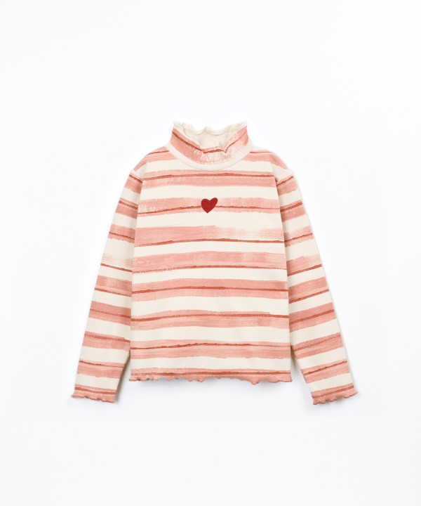 Striped knit T-shirt