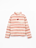 Striped knit T-shirt