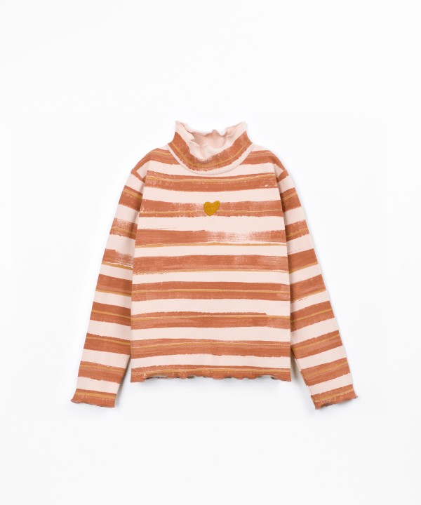 Striped knit T-shirt