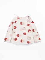 Knit T-shirt with fig print