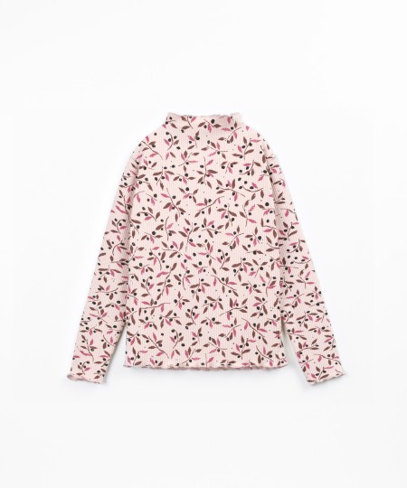 Camiseta de punto canalé con estampado