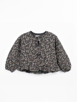 Woven blouse in natural fibers