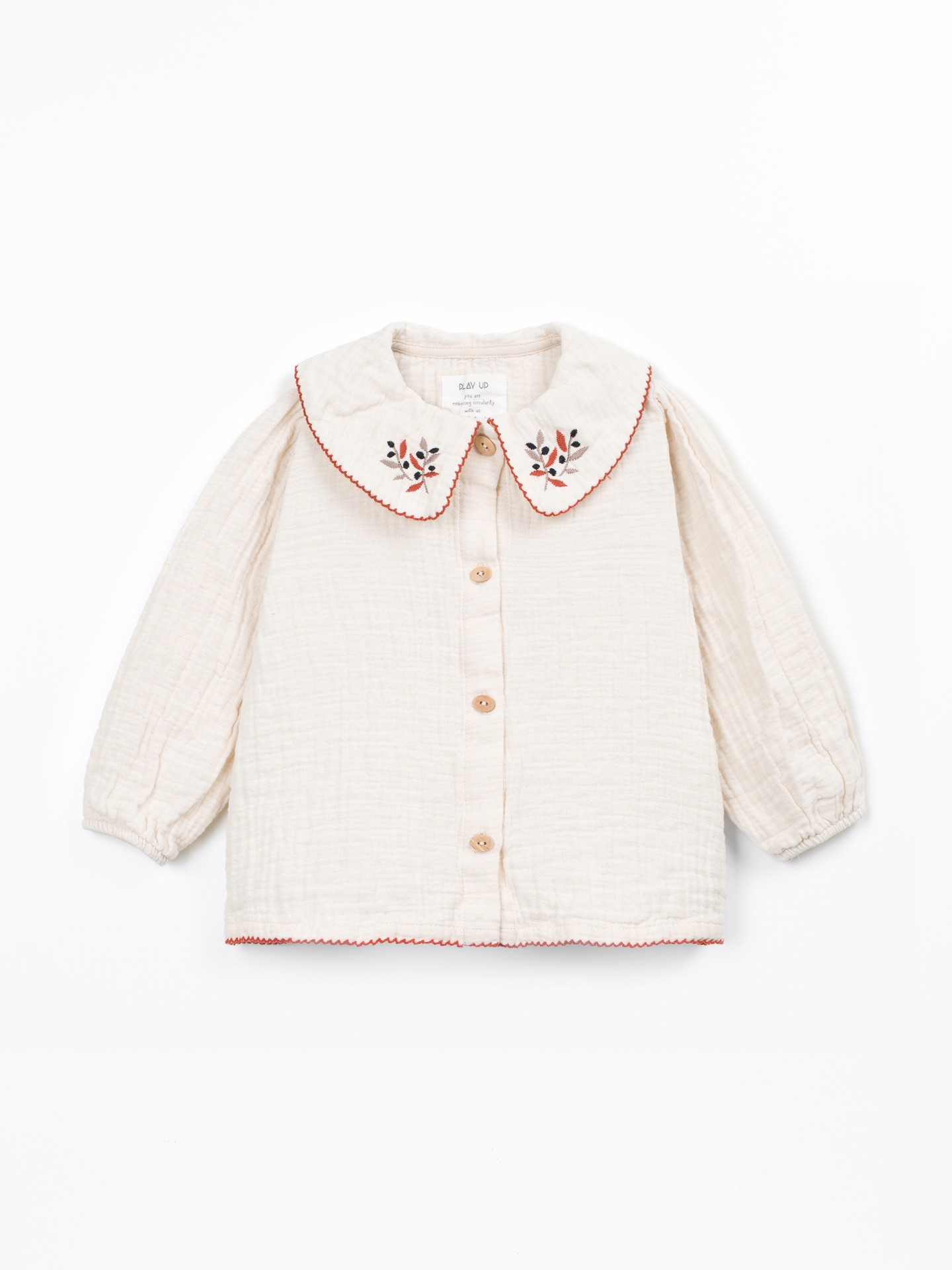 Blouse en tissu avec col