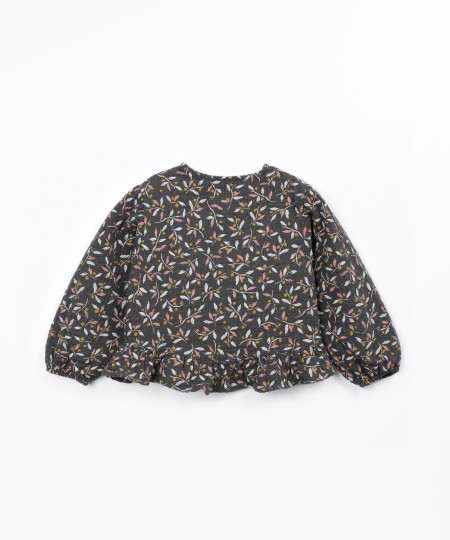 Blusa in tessuto di fibre naturali