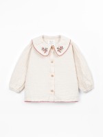Woven blouse with collar