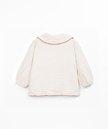 Blouse en tissu avec col