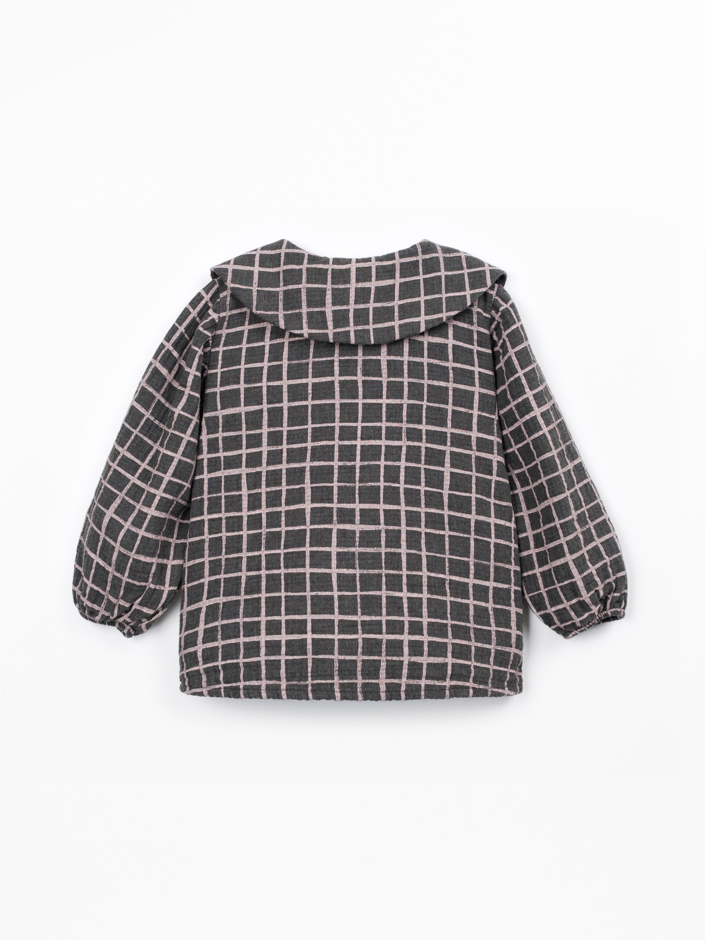 Woven blouse with check pattern