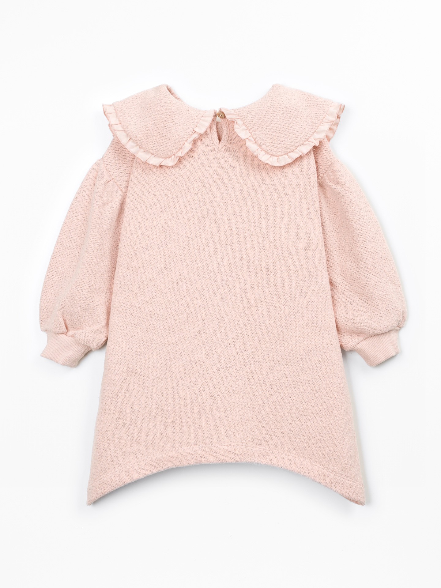 Knit dress with collar