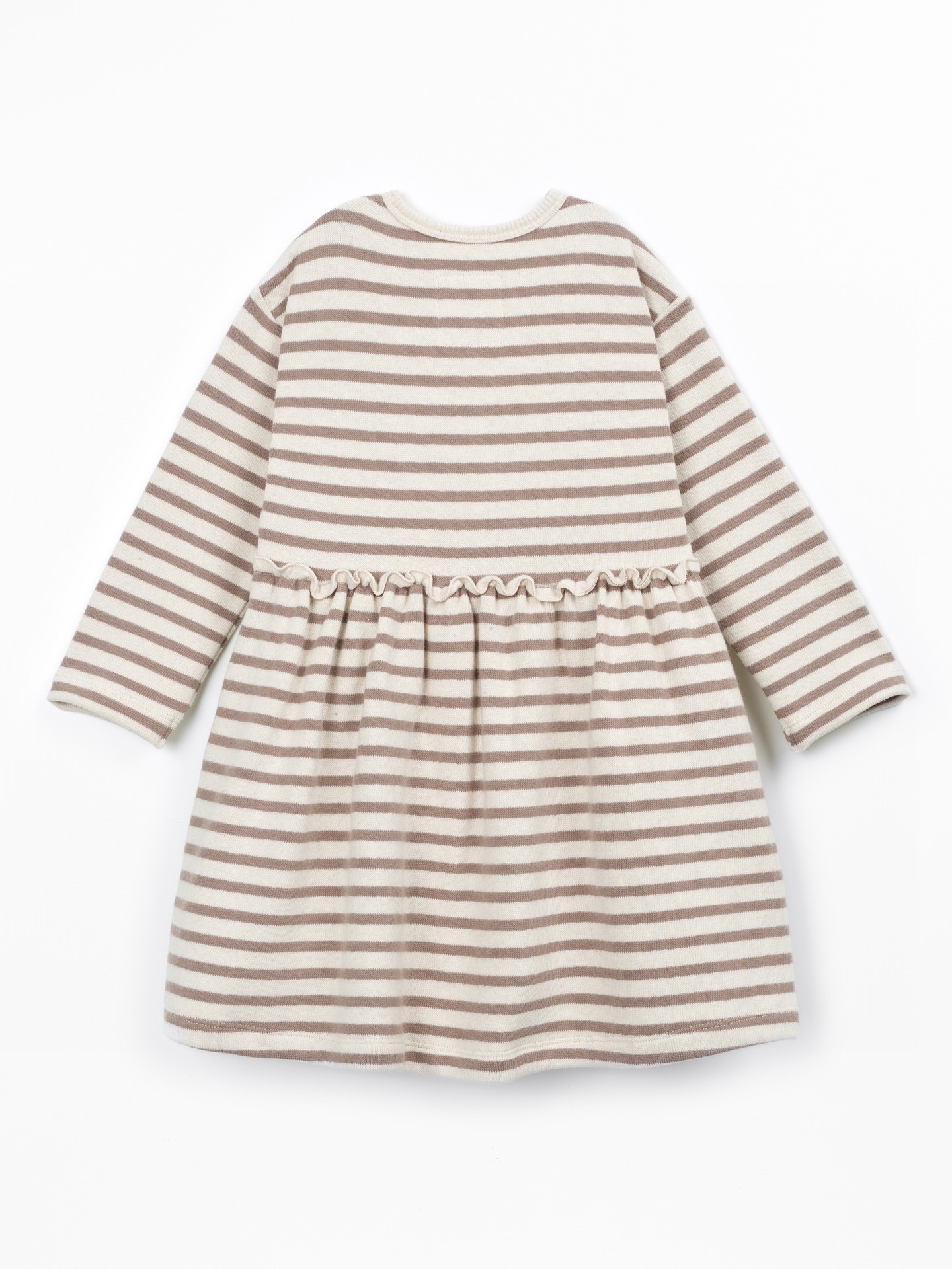 Robe en maille rayée