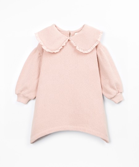Knit dress with collar