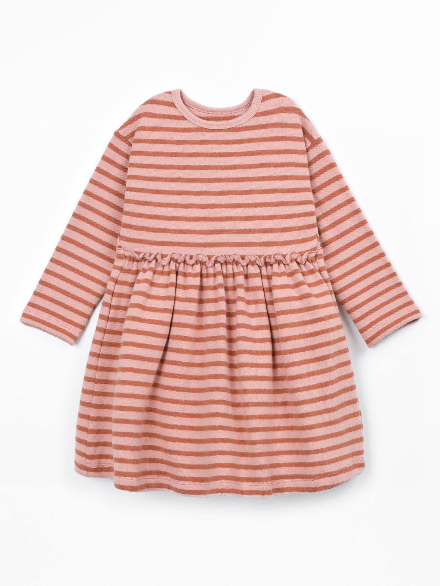 Robe en maille rayée