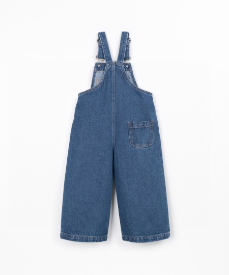 Denim dungarees with adjustable straps