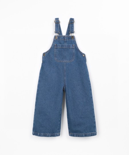 Denim dungarees with adjustable straps