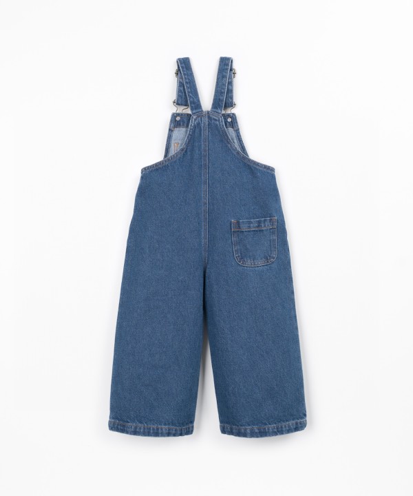 Denim dungarees with adjustable straps
