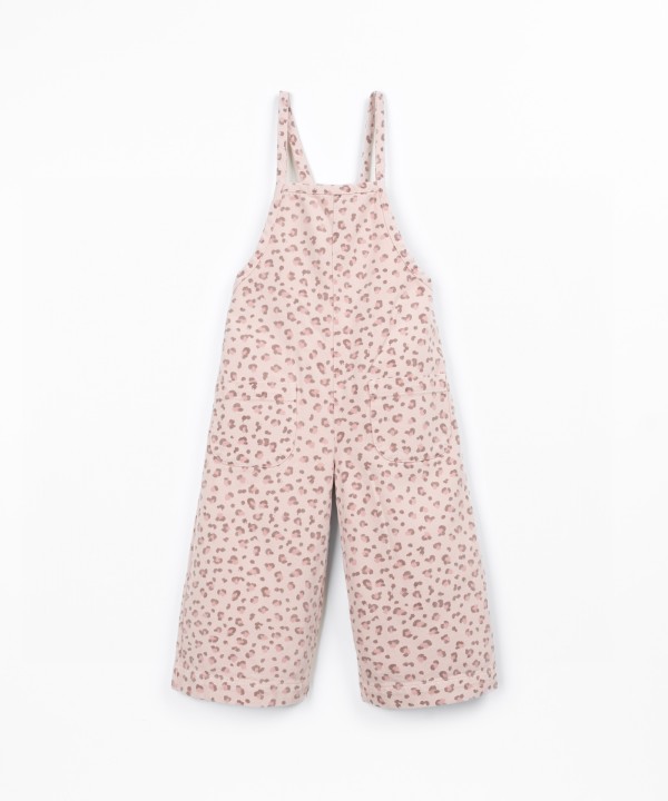 Printed twill jumpsuit