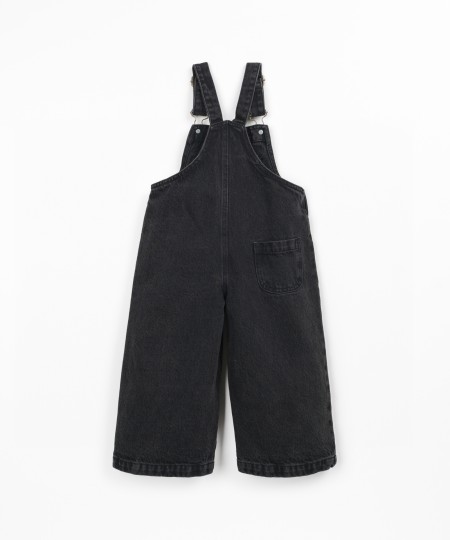 Denim jumpsuit with adjustable straps