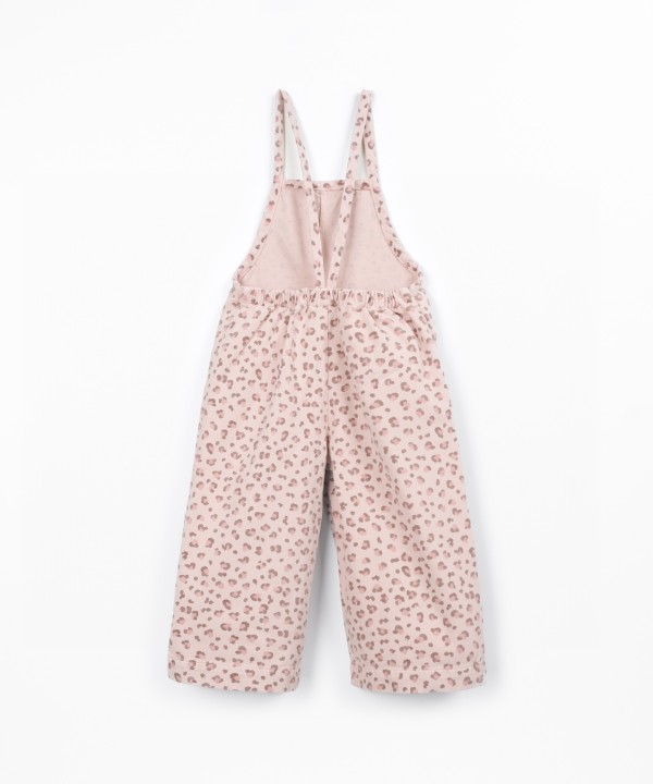 Printed twill jumpsuit