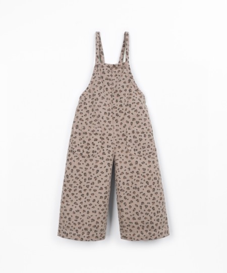 Printed twill jumpsuit