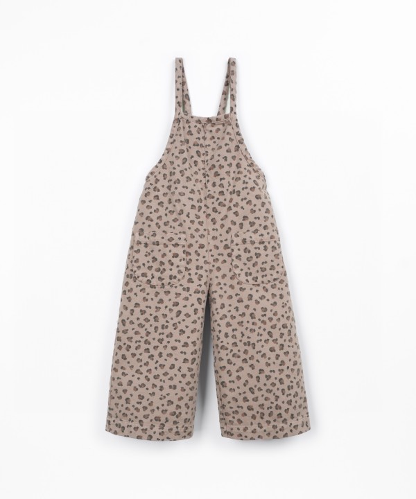 Printed twill jumpsuit