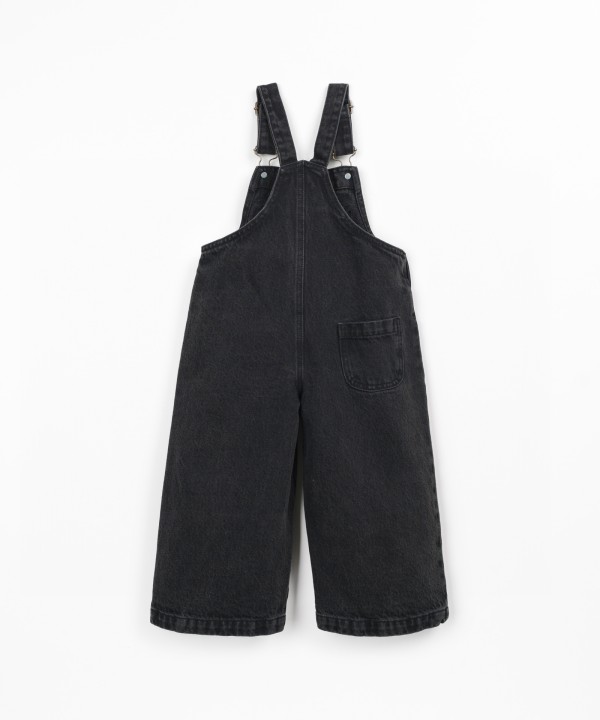 Denim jumpsuit with adjustable straps