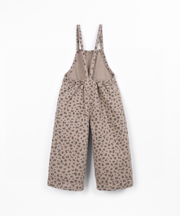 Printed twill jumpsuit