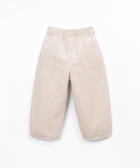 Corduroy trousers with elastic waistband