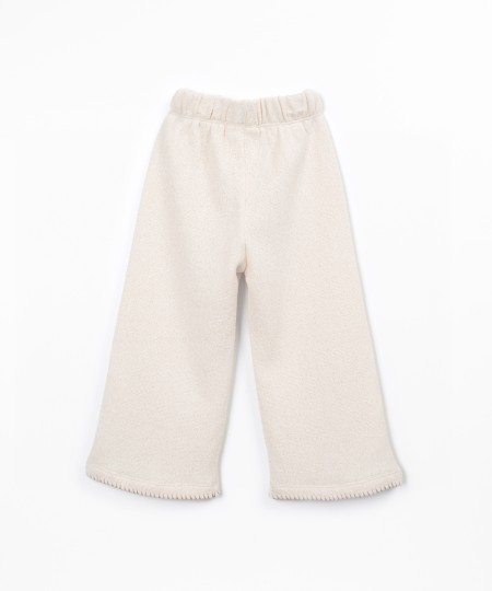 Knit trousers with a fiber blend
